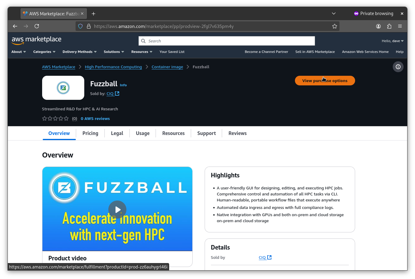 Fuzzball in the Amazon Marketplace