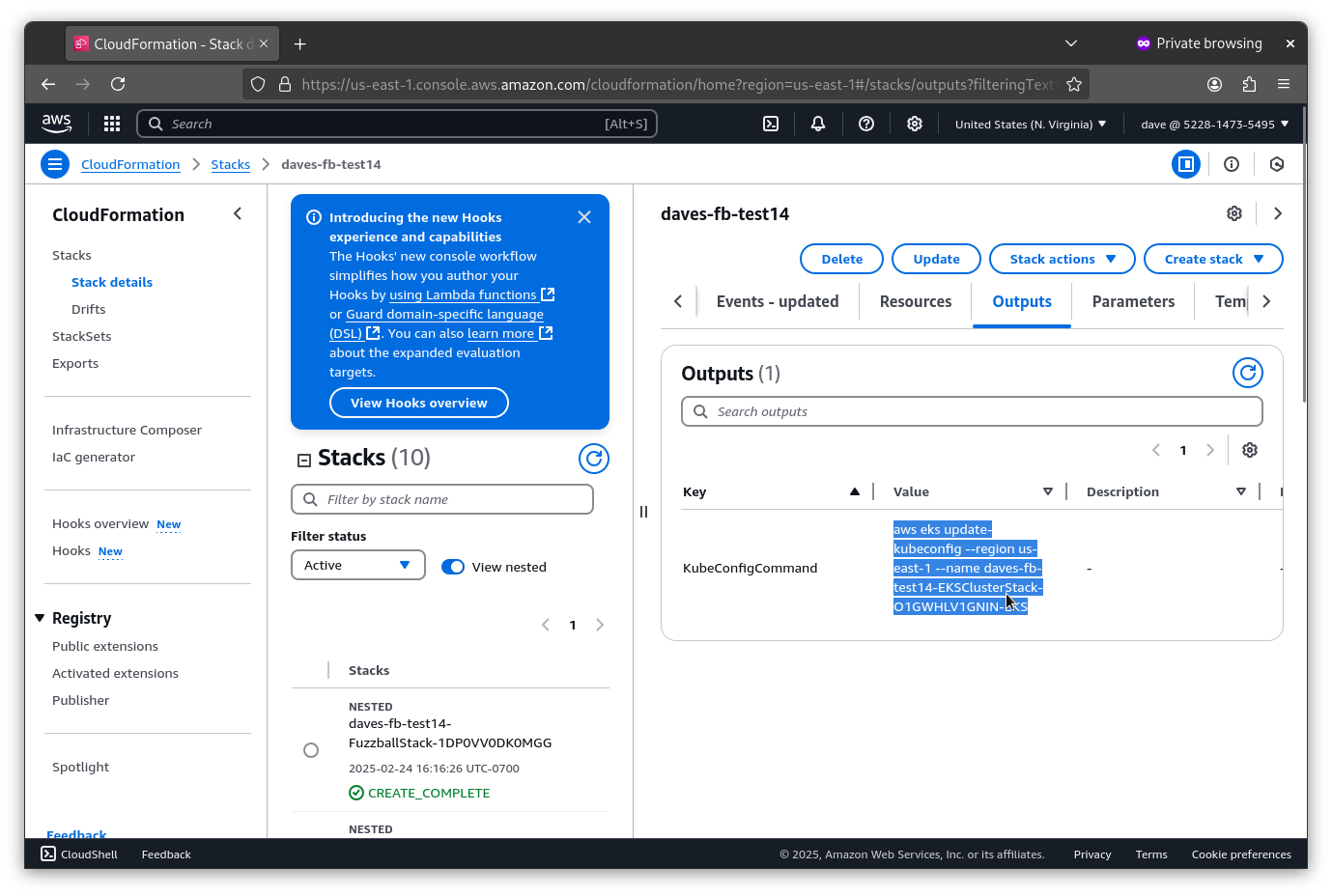 AWS CLI eks command to set local kubeconfig