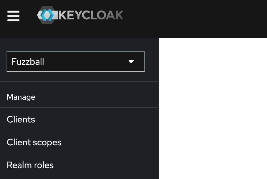 Keycloak realm selection