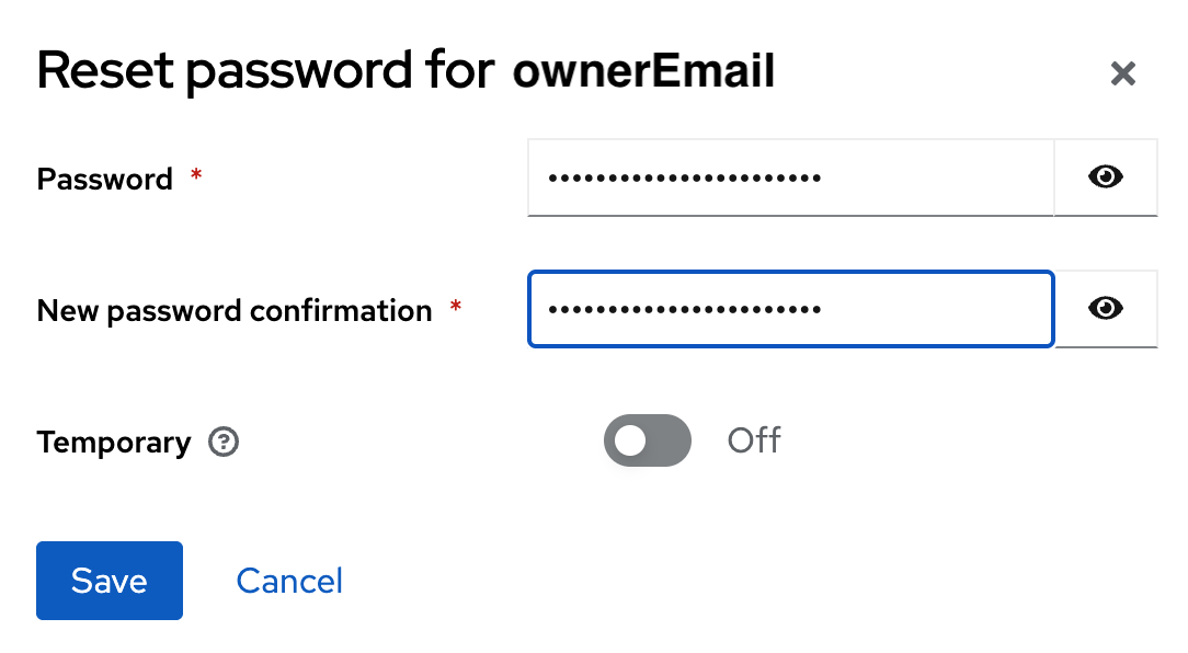 Password change dialog