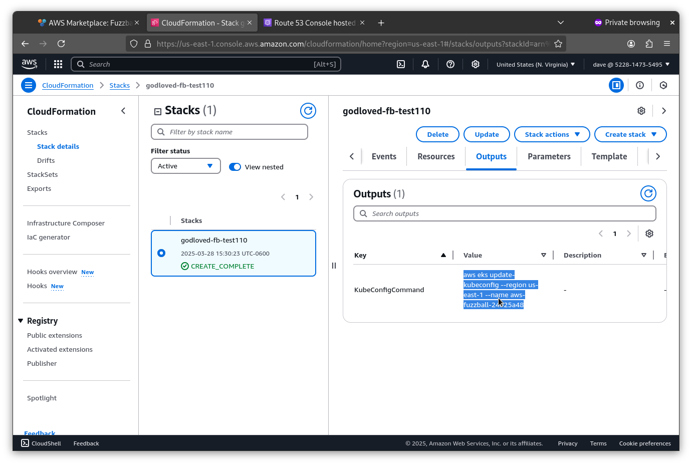 AWS CLI eks command to set local kubeconfig