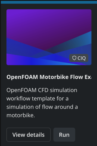 Fuzzball workflow catalog OpenFoam card